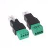 1/2 шт. 6P4C Штекер на 4-контактный винтовой клеммный преобразователь RJ11 Ethernet-разъем для телефонного приемника Удлинительный кабель-адаптер