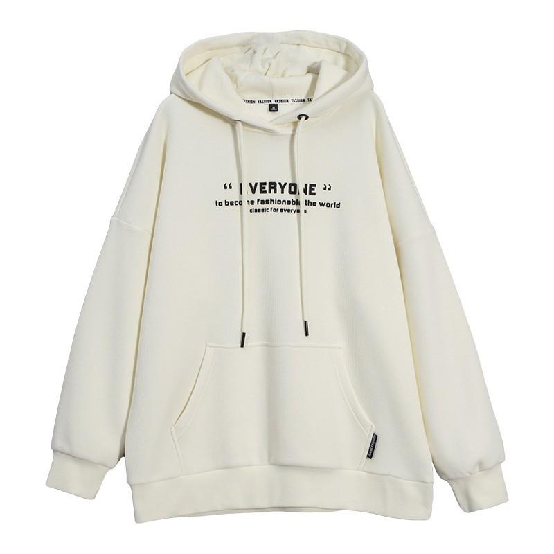 Женская толстовка свободного кроя с капюшоном и вафельной тканью, утепленная, для осени/зимы 2024 г., повседневный ленивый стиль.