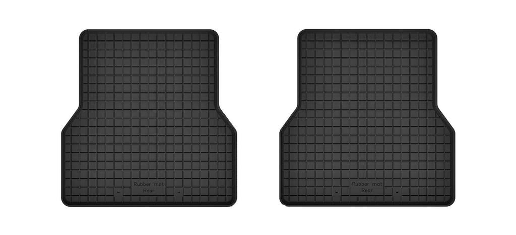 Rear rubber car mats (2 pcs), universal for: Citroen C4 III hatchback (2020-)