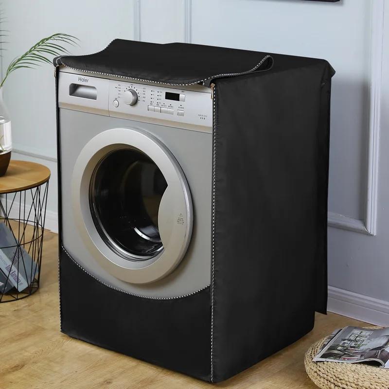 Waterproof Washing Machine Cover Automatic Roller Washer Sunscreen Dustproof Cover Protective Dryer Oxford Cloth Front Open