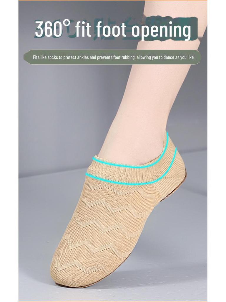Женская мягкая подошва для балета и джазовых танцев для современных танцев, черлидинга и китайских этнических танцев