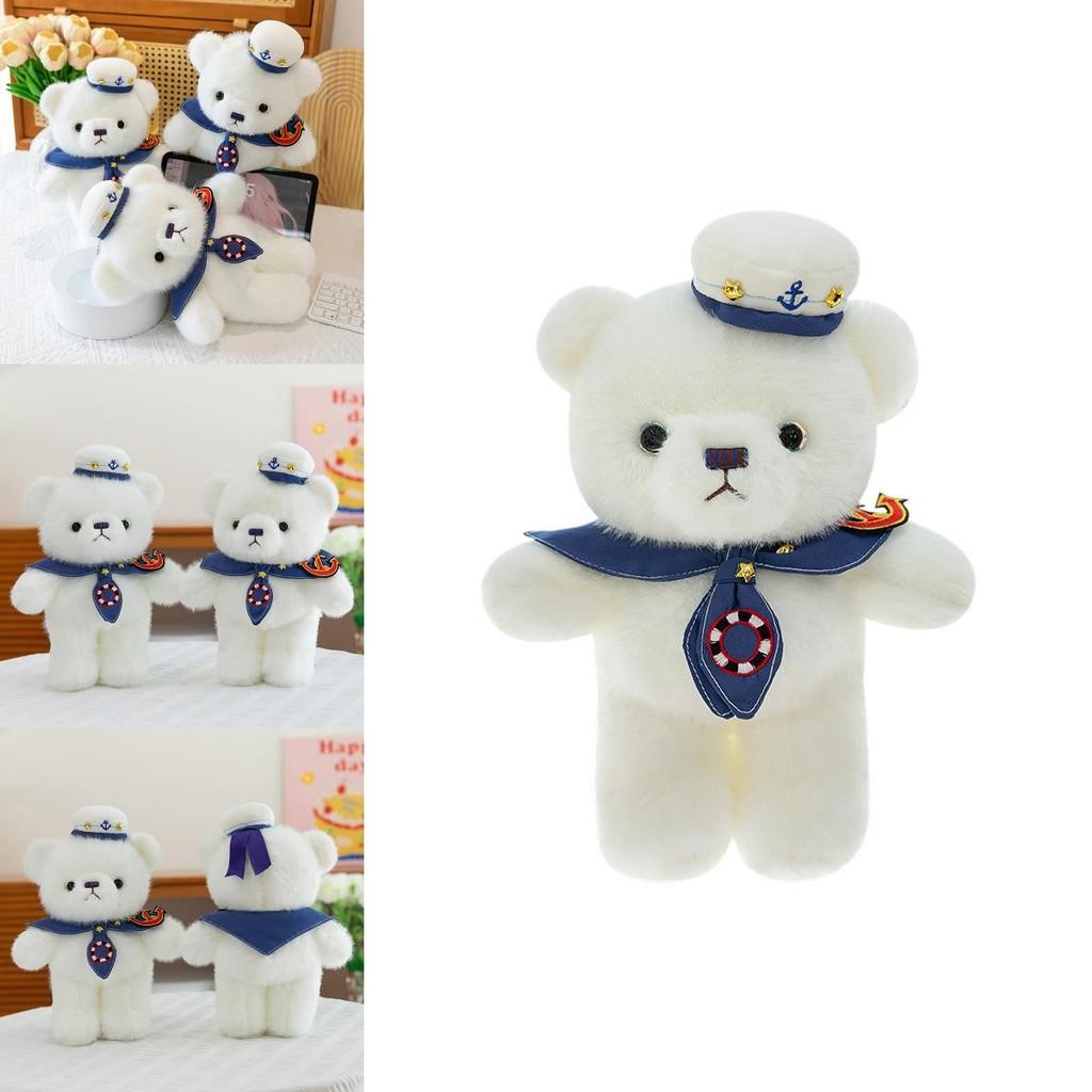 Cute Cartoon Sailor Suit Teddy Bear Plush Doll Children Companion Toy For Play And Comfort