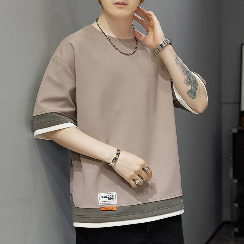 Летняя мужская футболка Fashion Brother Printed Retro Casual Short-sleeved T Shirt Men's Tops