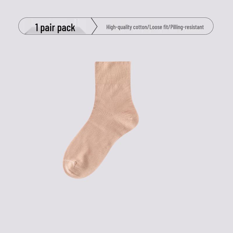Женские повседневные носки до середины икры: Удобный, Свободный крой, Однотонный, Тонкий хлопок, для осени и зимы.