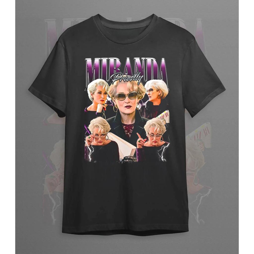 Movie The Devil Wears Prada Miranda Priestly T-shirts Men Women Summer Cotton Y2K Clothing Fashion Breathable Short Sleeved Tee