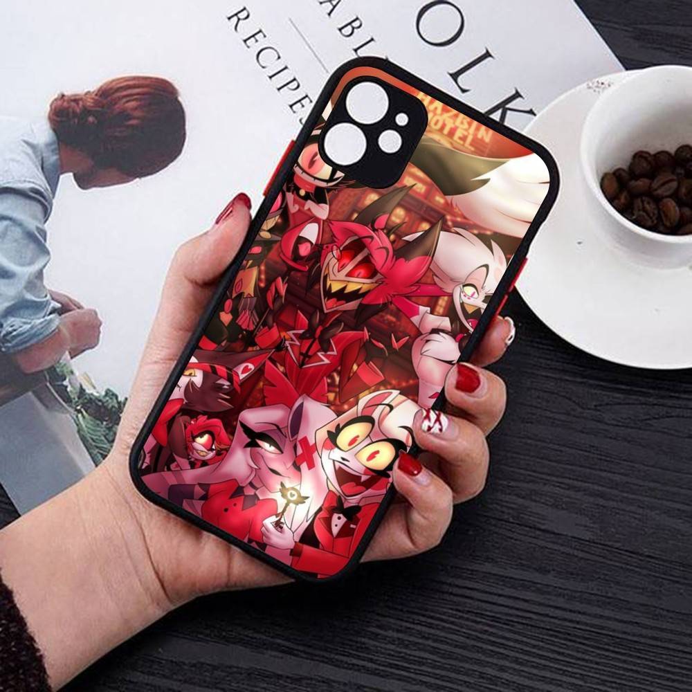 Чехол для телефона Hazbin Anime Hotel для iPhone 16 15 14 Plus 15 13 12 11 Pro Max X XS MAX Матовый чехол