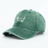 Dog Patterned Embroidered Baseball Cap Men Women Vintage Washed Cotton Hip Hop Streetwear Sun Hats