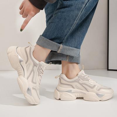 Августин кроссовки папа женские 2025 осень новые сетчатые женские туфли платформа маффин повседневные спортивные туфли инс тренд