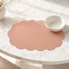2 Pcs Leather Placemats with Embossment Design No-Slip Heat Resistant Table Mats