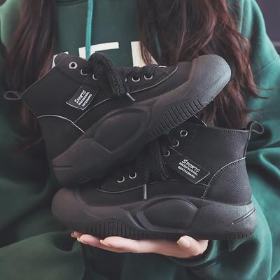 Короткие ботинки Женские высокие туфли Весенние новинки Универсальные женские кроссовки на толстой подошве Повседневные туфли Bread Shoes Womens