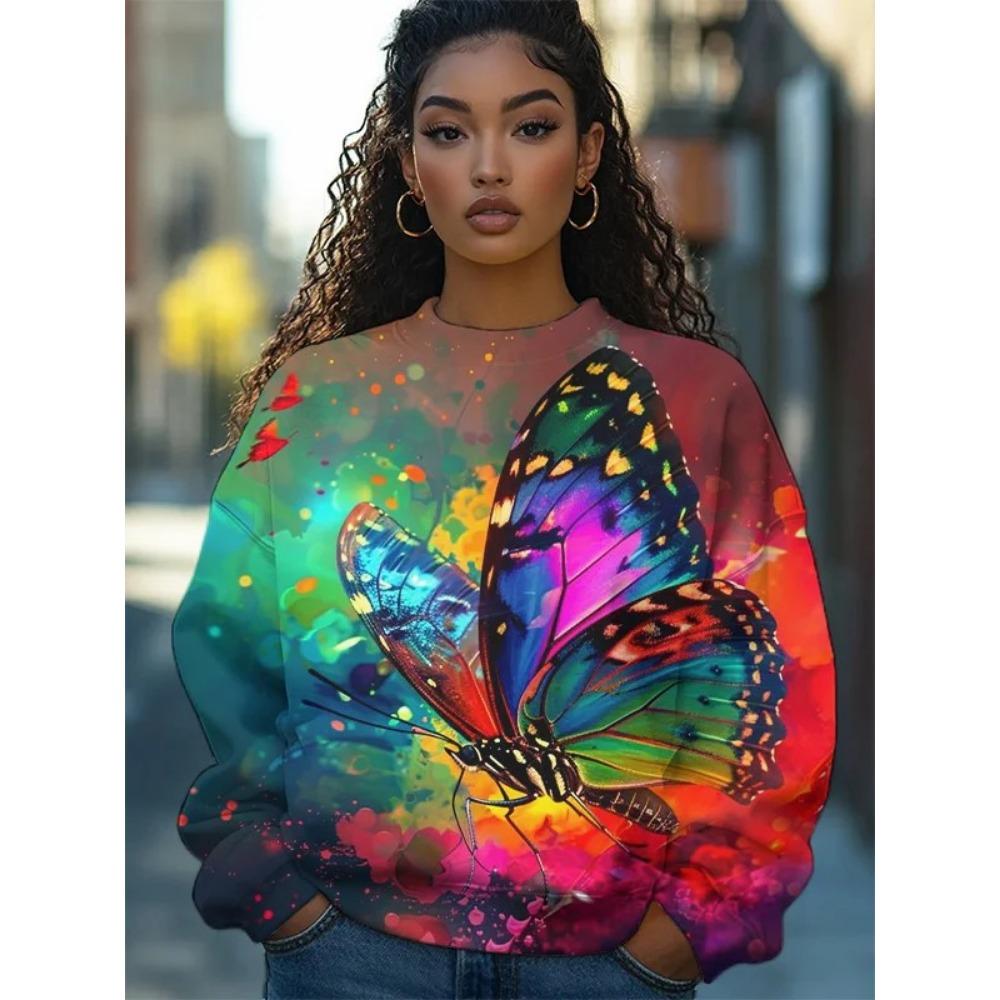 Женская толстовка с принтом «Kawaii Cat» с 3D-принтом, круглым вырезом и длинными рукавами, летняя повседневная женская одежда, уличная одежда 2000 года