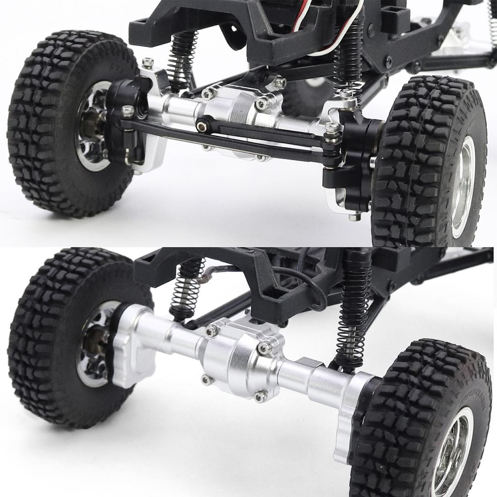 Aluminum Front Rear Portal Axle Complete Set+Brass Knuckle Cover For FMS FCX24 Power Wagon K5 FCX18 LC80 RC Crawler Upgrade Part