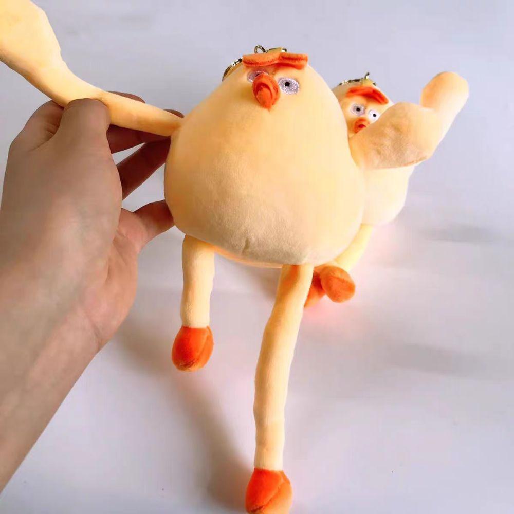 Fluffy Chicken Plush Keychain Girl Heart Chick Stuffed Toys Keychains  Backpack Decor