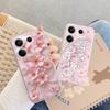 Чехол-бабочка с цветком для iPhone Samsung A55 M34 S24 Xiaomi Redmi 13 Pro 14C Huawei Honor, противоударный бампер для телефона TPU, устойчивый к царапинам, прозрачная задняя крышка
