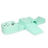 Foam Playground with Bridge and Pool Micro Mint + 100 Balls: Light Mint, White, Silver
