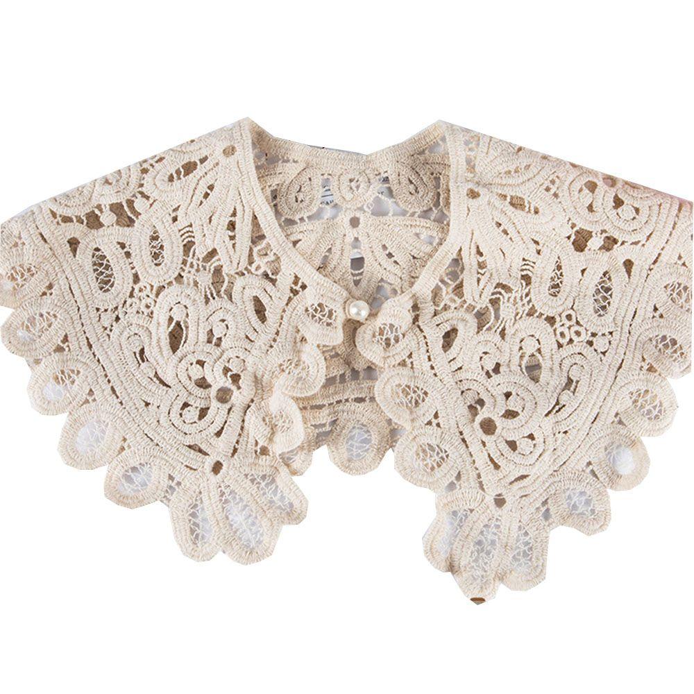 Handmade Hollow Knitting False Collar Lace Vest Skirt Decorative Shawl