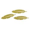 Golden Paper Feathers 8 Cm 24 Pieces