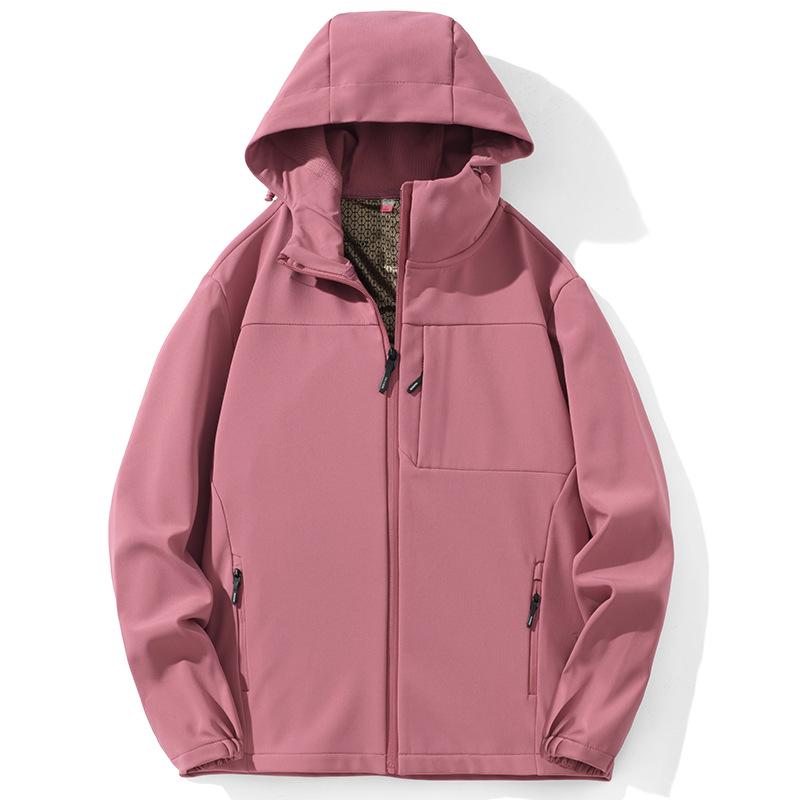 Unisex Windproof Softshell Jacket: Warm Hooded Outdoor Cardigan for Men & Women In Autumn/Winter