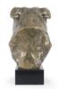 Staffordshire Bull Terrier, Staffik, Staffi - Popiersie Psa, Duża Statuetka, Głowa Psa Na Podstawie Kamiennej, Ozdoba Do Biura Marki Art-Dog