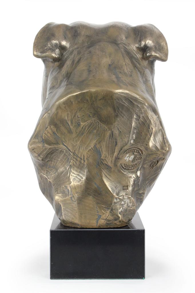 Staffordshire Bull Terrier, Staffik, Staffi - Popiersie Psa, Duża Statuetka, Głowa Psa Na Podstawie Kamiennej, Ozdoba Do Biura Marki Art-Dog