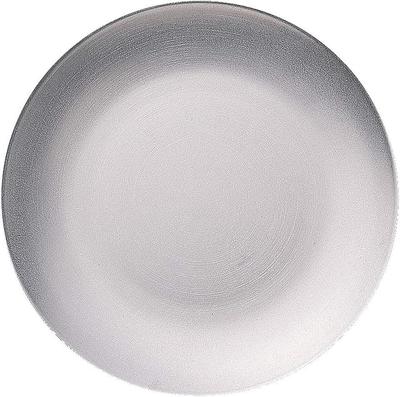Винтажная круглая тарелка-купе Inox, 250 мм, Сделано в Японии, Аутентичный VINTAGEINOX, Идеально для кафе и ресторанов, Нержавеющая сталь с состаренной отделкой,