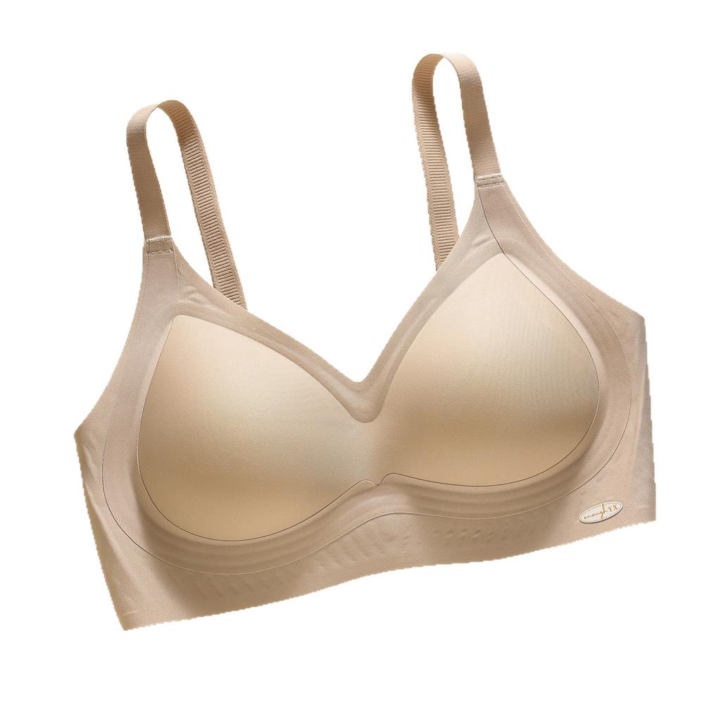 Traceless underwear Women's small breasts gather and close the secondary breasts Anti-sagging integrated fixed cup Comfortable thin bra