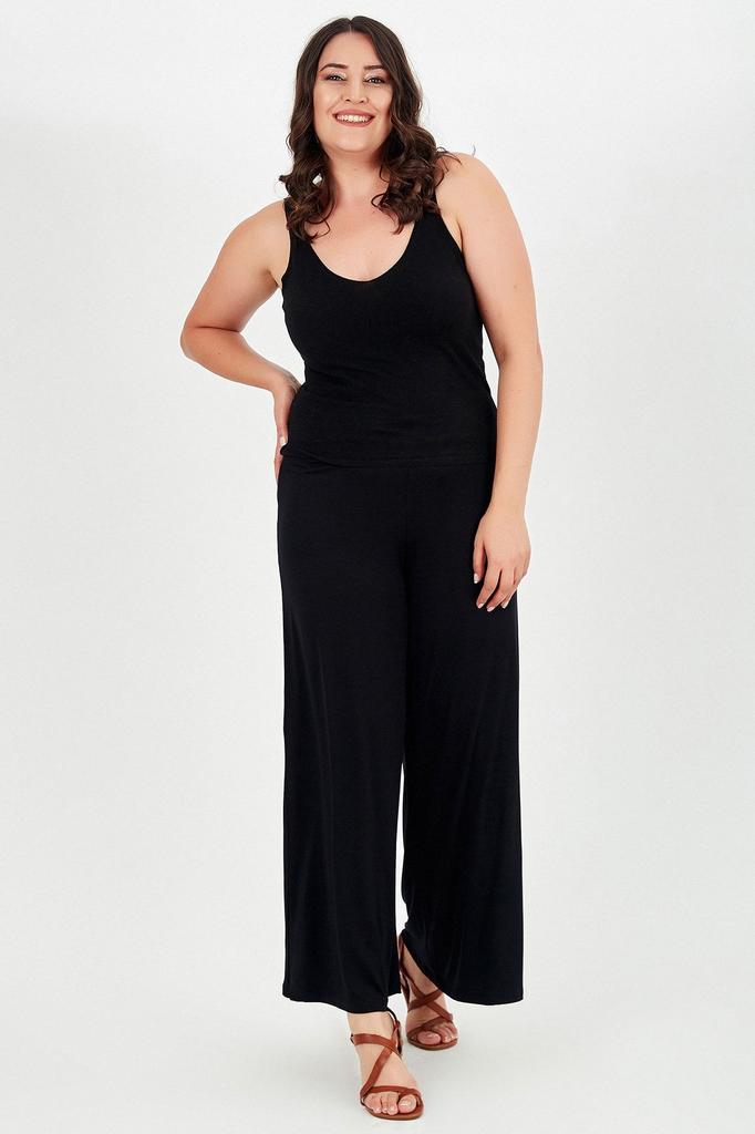 Женские стильные брюки больших размеров, брюки свободного покроя из вискозы и чесаного хлопка большого размера