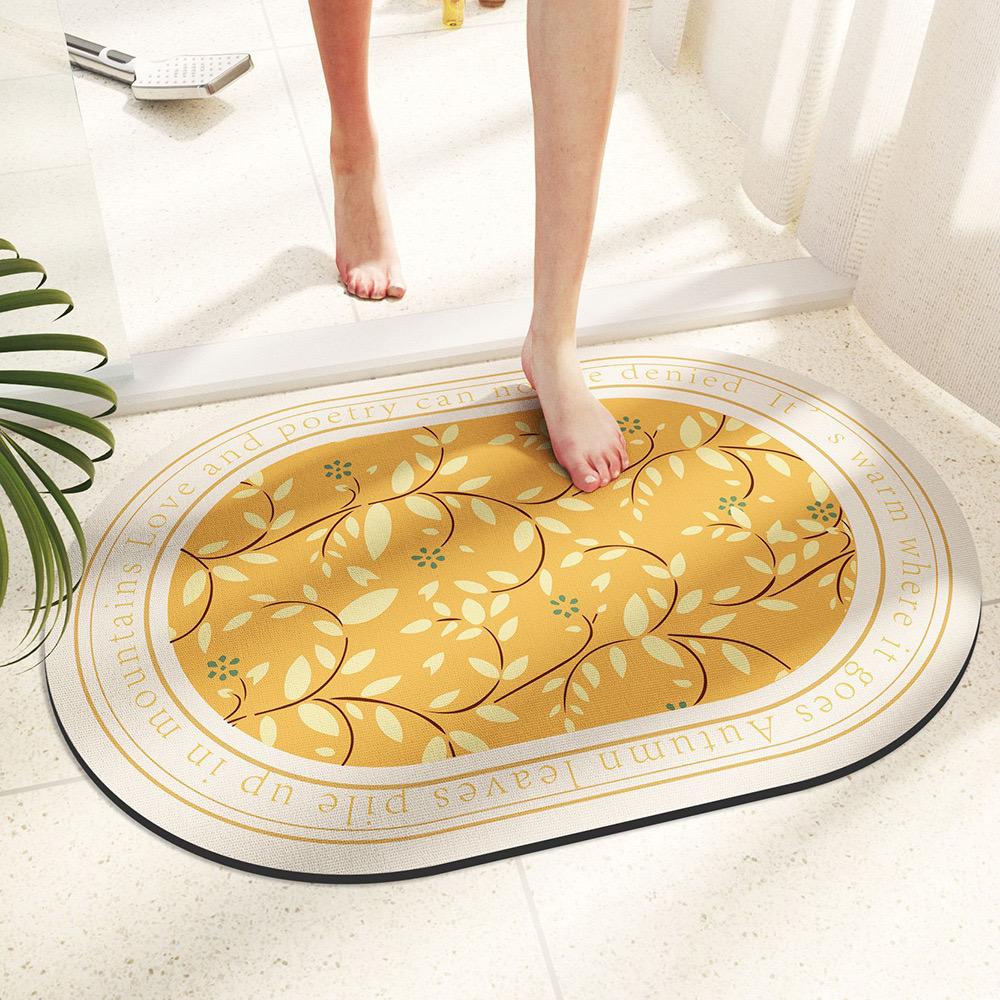 1 шт. Современный простой легкий роскошный коврик для ванной комнаты, нескользящий, впитывающий, коврик для туалета, двери туалета, грязевпитывающий, быстросохнущий коврик