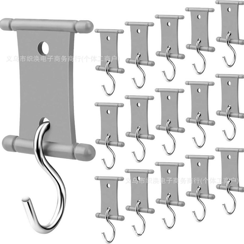 5 PCS Double Slot Awning Light Clips Hooks RV Camper Party Light Support For Tent Outdoor Clothes Hangers Accessories