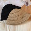 Summer New Hollow Knitted Sun Protection And Sunshade Hat For Women'S Leisure Versatile Small Fresh Fashion Pot Hat