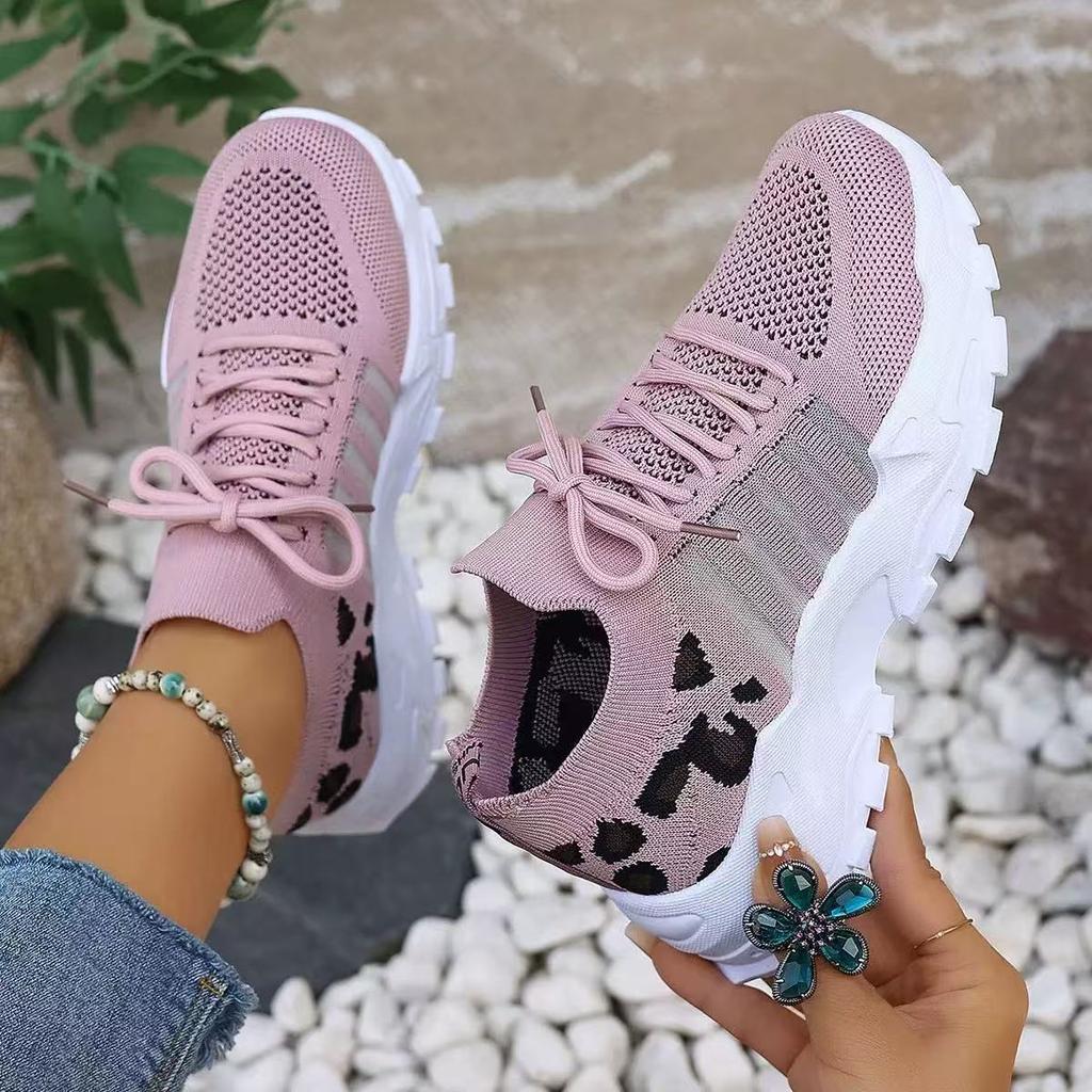 2025 Women's Mesh Knitted Sneakers Summer Designer Breathable Increased Casual Sneakers Lightweight Woman Platform Walking Shoes