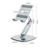 Вращающийся на 360° кронштейн для телефона, настольная подставка для планшета, алюминиевый сплав, складной держатель для ПК с нескользящей подкладкой