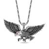 Ожерелье с подвеской Majestic Silver Eagle для мужчин, большая эмблема серебряного орла, прочная византийская цепочка, смелый и уникальный подарок для него