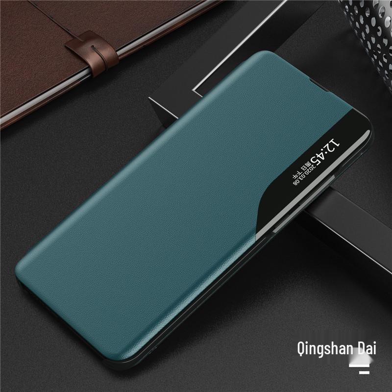 Совместимый чехол для телефона Samsung S25/24/23/22/21 Ultra FE: Магнитный, Кожаный, Защищенный от падений, с боковым окошком.