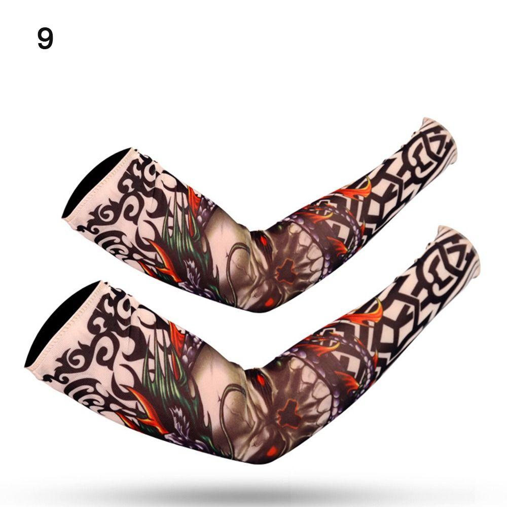 Protection Summer Cooling Basketball Sun Protection Tattoo Arm Sleeves Arm Cover Flower Arm Sleeves