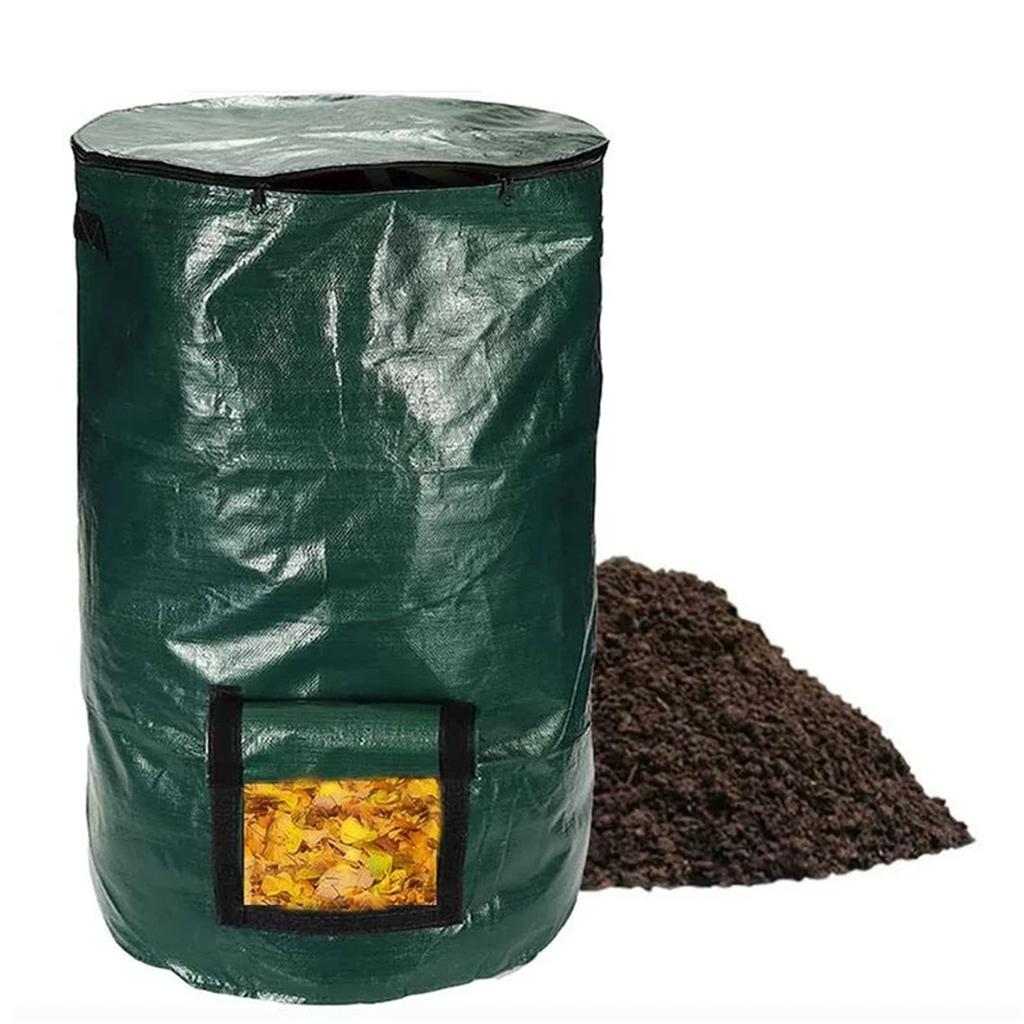 Sealable Probiotic Fermentation Compost Bags, Garden Leaf Bags for Organic Fertilizer Making, Reusable Compost Bucket for Leaves