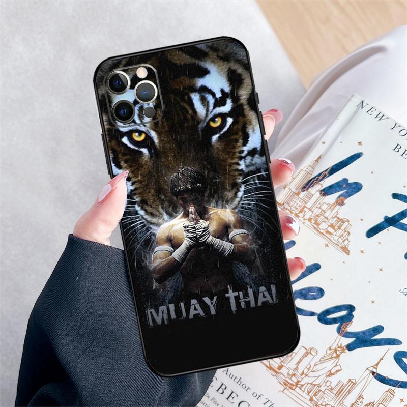 Чехол для телефона Муай Тай Кикбоксинг Бой Для iPhone 16 Pro Max 11 12 13 Mini 14 15 Pro Max XR 15 16 Plus 16e Чехол Coque