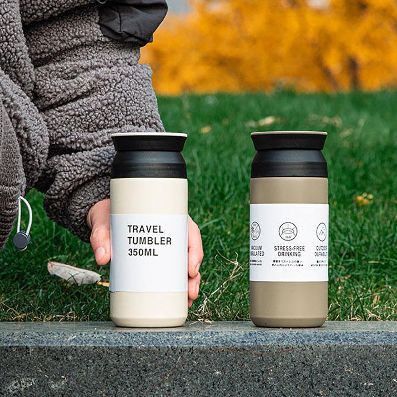 Простой матовый термос в японском стиле, чашка для воды, нержавеющая сталь 304, дорожная кружка, портативный термос, чашка-термос