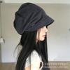 Women S Korean Style Slouch Hat Solid Color Large Head Size Thin Face Slimming Beanie