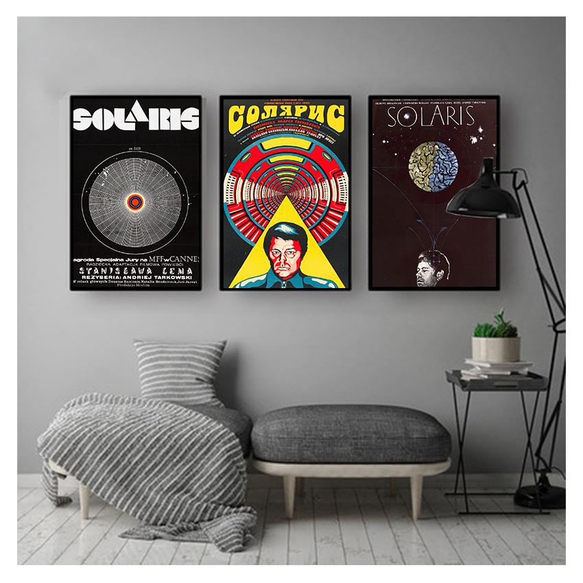 Винтажные принты из фильмов, Настенный декор, ретро-плакаты, киноарт, Солярис, настенная живопись, холст, картина, постер Солярис, Андрей Тарковский, без рамки