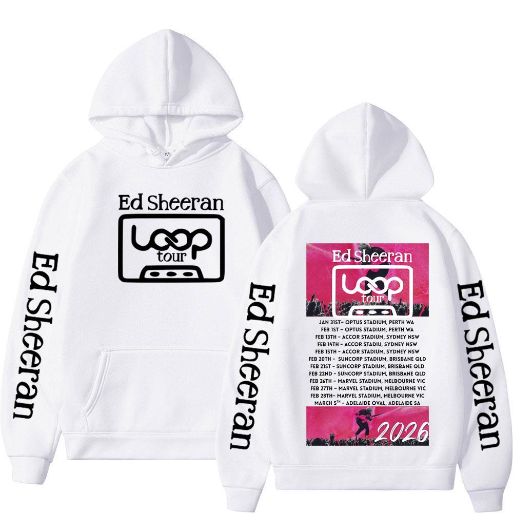 2026 Ed Sheeran Loop Tour Hoodie Men Women Oversize Clothing Casual Pullover Autumn Winter Aesthetic Hip Hop Vintage Tracksuit