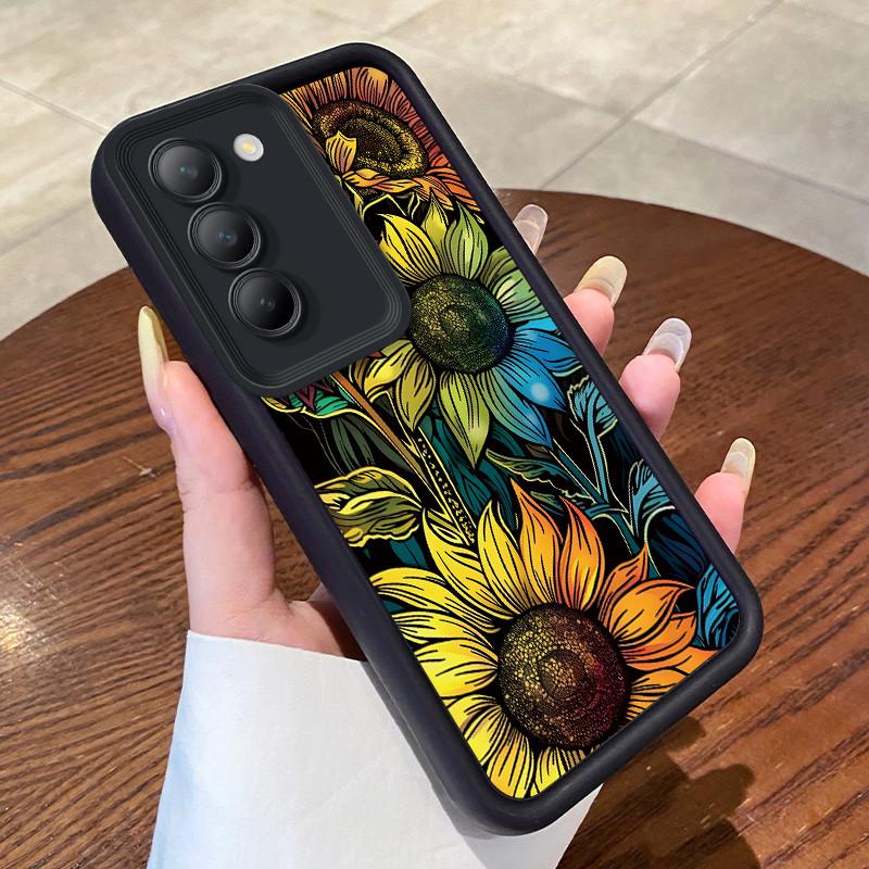 For Vivo V40 SE 5G Phone Case Vivo V30 Lite 4G Funda Vivo V30 SE Cute Flower Fashion Shockproof Cover Silicone Protective Cases