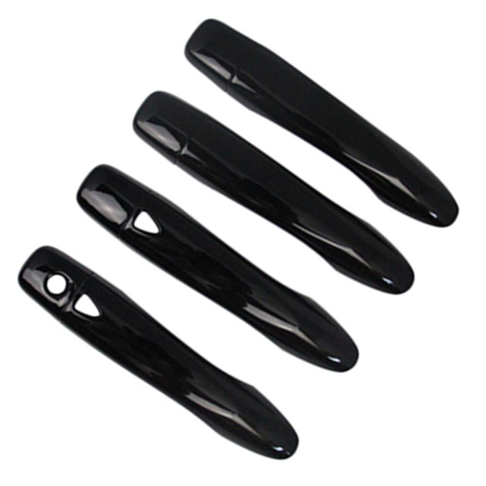 4X Glossy Black Door Handle Covers Trim With Smart Hole For Nissan Altima 13-18