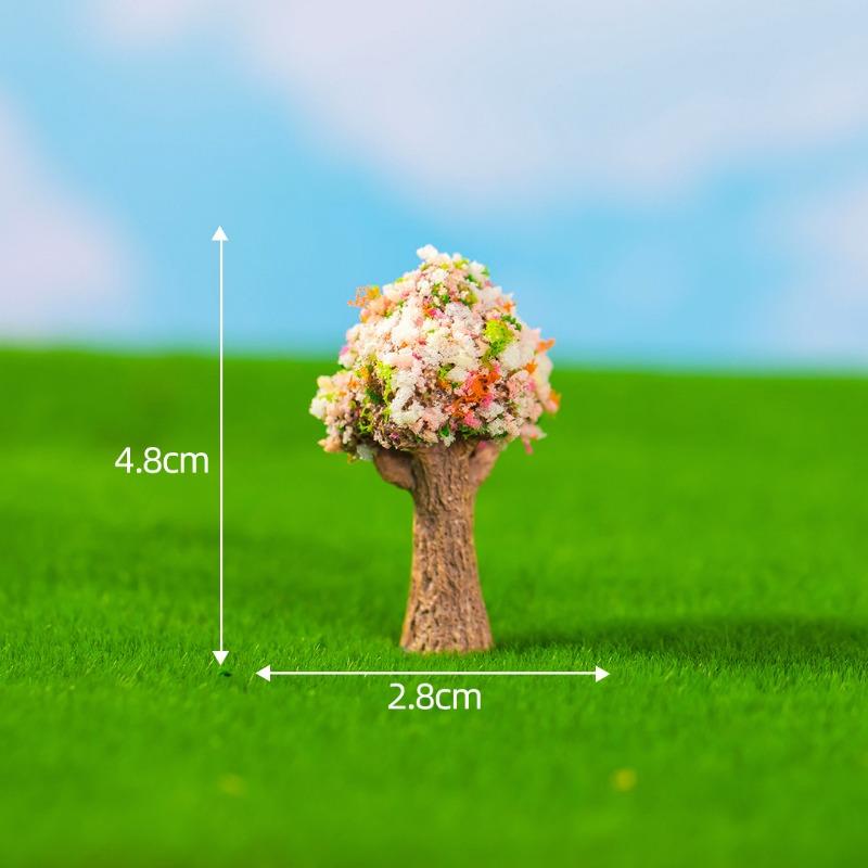 Micro-landscape Simulation of Green Trees Flowers Moss Horticultural Ecology Bottle-making, Scene Decorations Accessories, and Small Ornaments