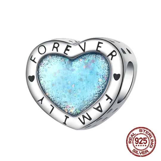 Серебро 925 пробы медь Любовь Семейное дерево Кошки Собаки Воздушный шар Подвески-бусины Подходят для оригинальных браслетов-шармов DIY Бусина Женщины Циркон Изготовление