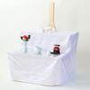 Buddhist altar set, plain white porcelain, 5 pieces + bell set, incense burner ash included, for 49th day memorial service, altar decoration