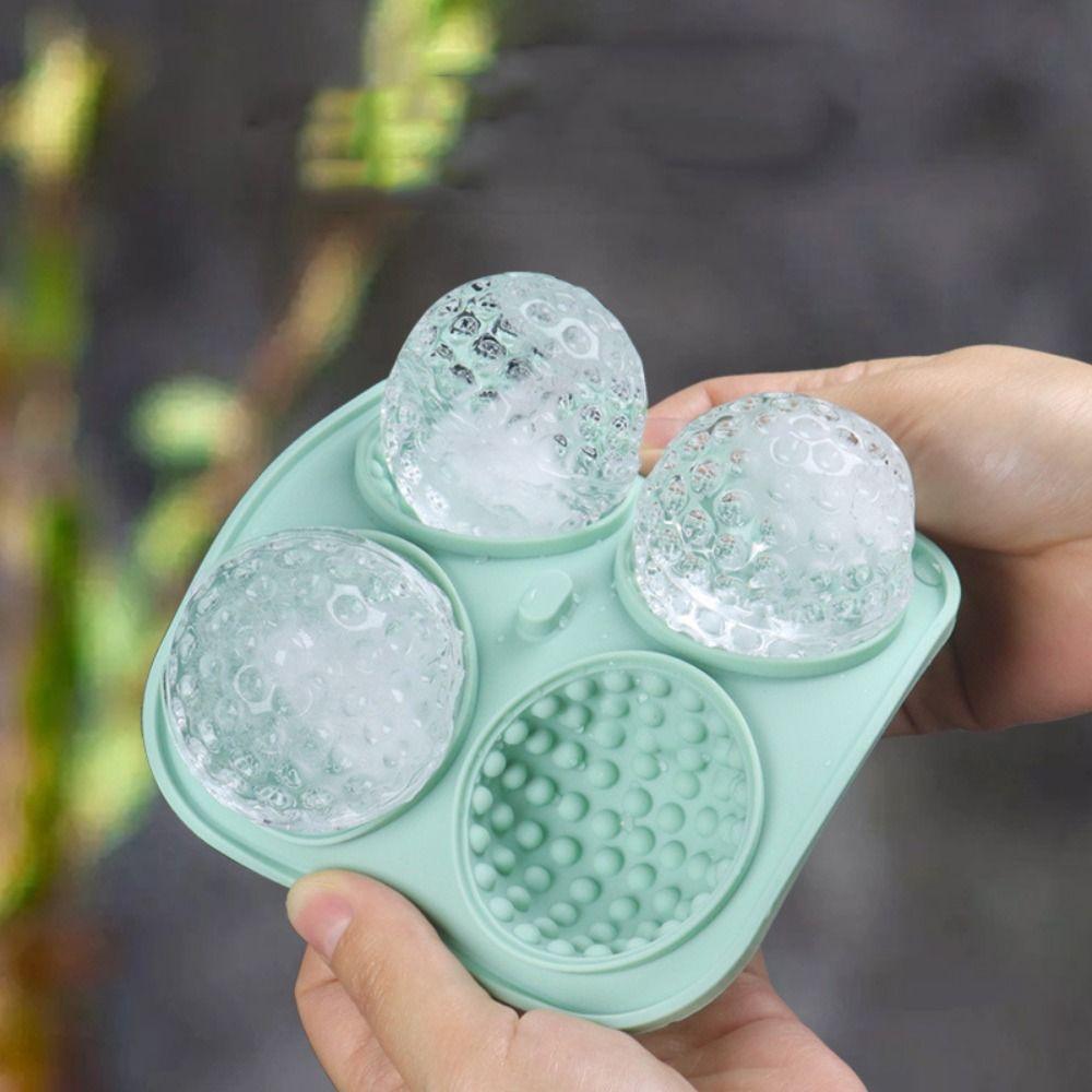 4 Compartments Ice Cube Tray Silicone Sphere Ice Mold DIY Chocolate Mold  Summer