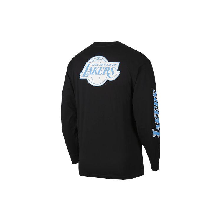 Nike NBA Courtside City Edition Los Angeles Lakers Повседневная спортивная толстовка с круглым вырезом и длинными рукавами Мужские топы Черный CT9406-010