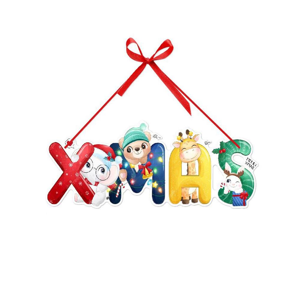 Праздничное украшение Рождественский тематический дверной подвес Ручной работы Новогодняя вечеринка Подвески на окна Настенные аксессуары