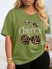 Sweet And Cool Cherry Theme Pattern Printed Round Neck Womens Comfortable And Breathable Tshirt Gift Commuter Daily Casual Top